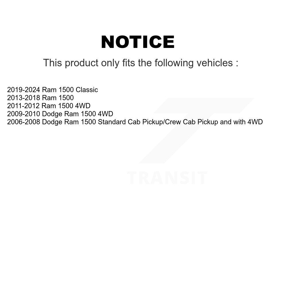 Kit de liaison de barre stabilisatrice de Suspension avant, pour Ram 1500 Classic Dodge 72-K80894