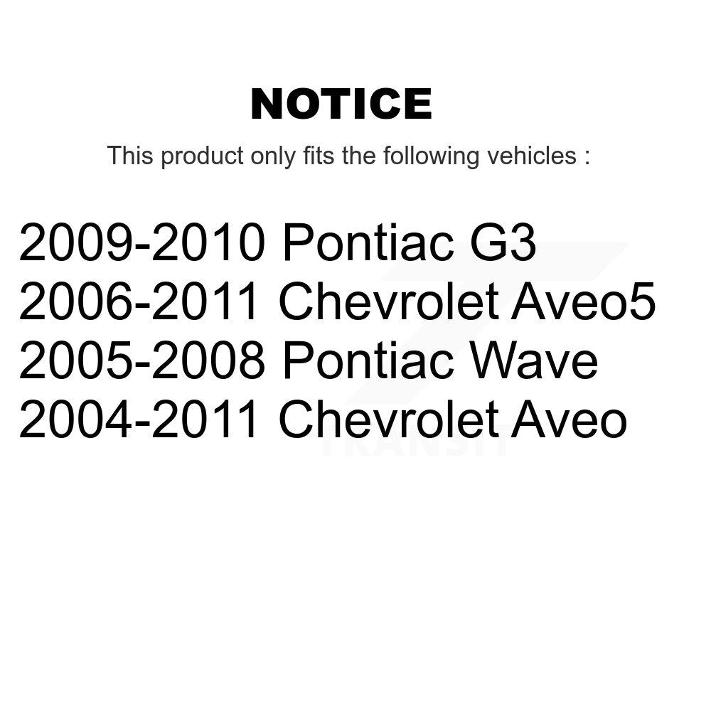 Kit de quincaillerie de jambe de force de Suspension avant, pour Chevrolet Aveo Pontiac Aveo5 Wave G3