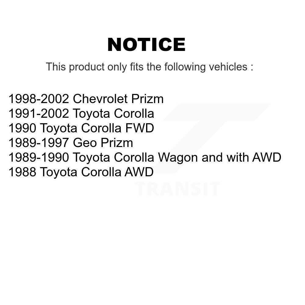 Support de jambe de suspension avant pour Toyota Corolla Prizm Geo Chevrolet 73-905912