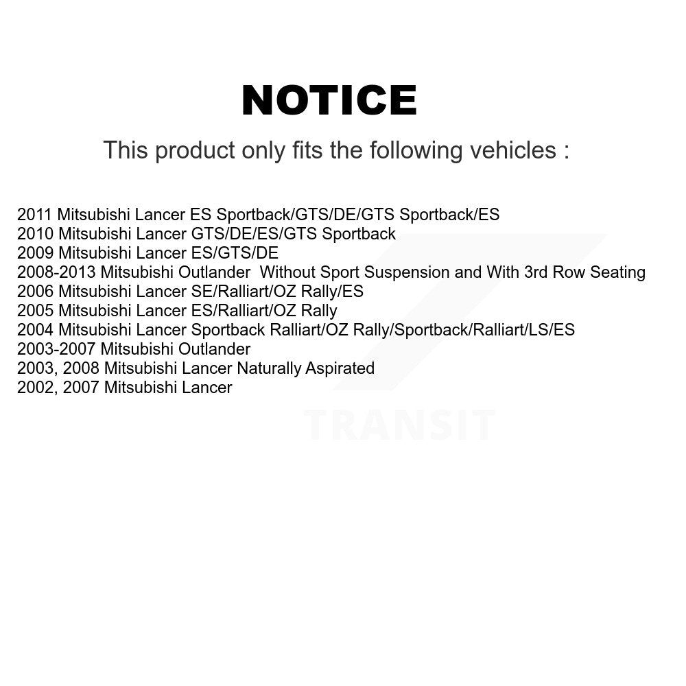 Kit de quincaillerie de jambe de force de Suspension arrière, pour Mitsubishi Outlander Lancer 73-905945