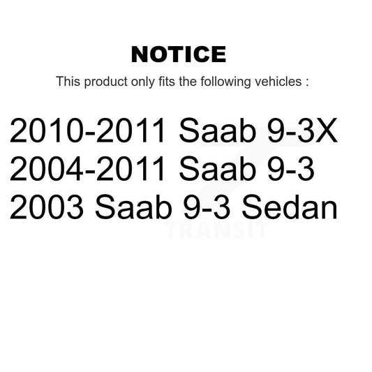 Kit de quincaillerie de jambe de suspension avant pour Saab 9-3 9-3X 73-906985