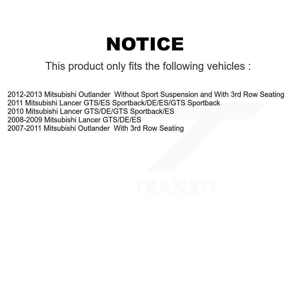 Kit de quincaillerie de jambe de force de Suspension avant, pour Mitsubishi Outlander Lancer 73-908912