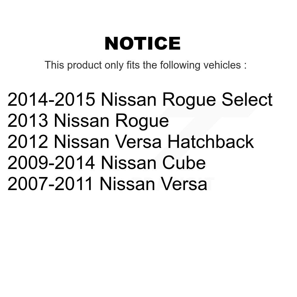 Kit de matériel de jambe de force de Suspension avant, pour Nissan Versa Rogue Cube Select 73-90891