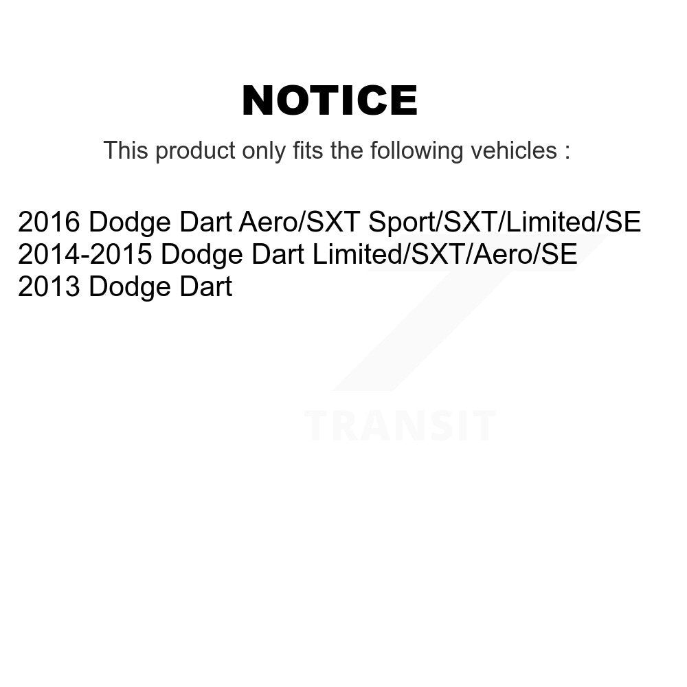 Kit de quincaillerie de jambe de suspension avant gauche pour Dodge Dart 73-909987