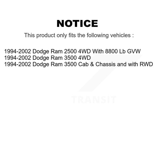 Amortisseur arrière pour Dodge Ram 1994 2002 2500 3500 78-34781