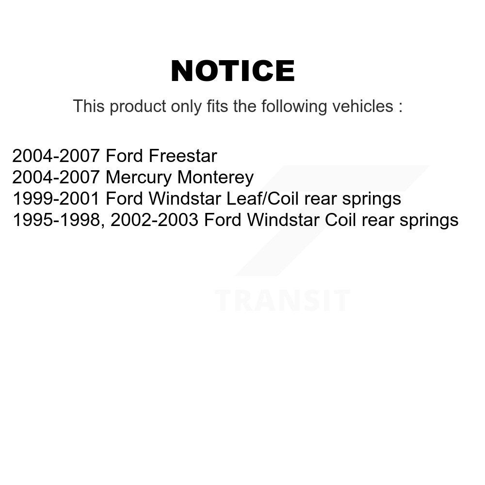 Amortisseur arrière pour Ford Freestar Windstar Mercury Monterey 78-37110