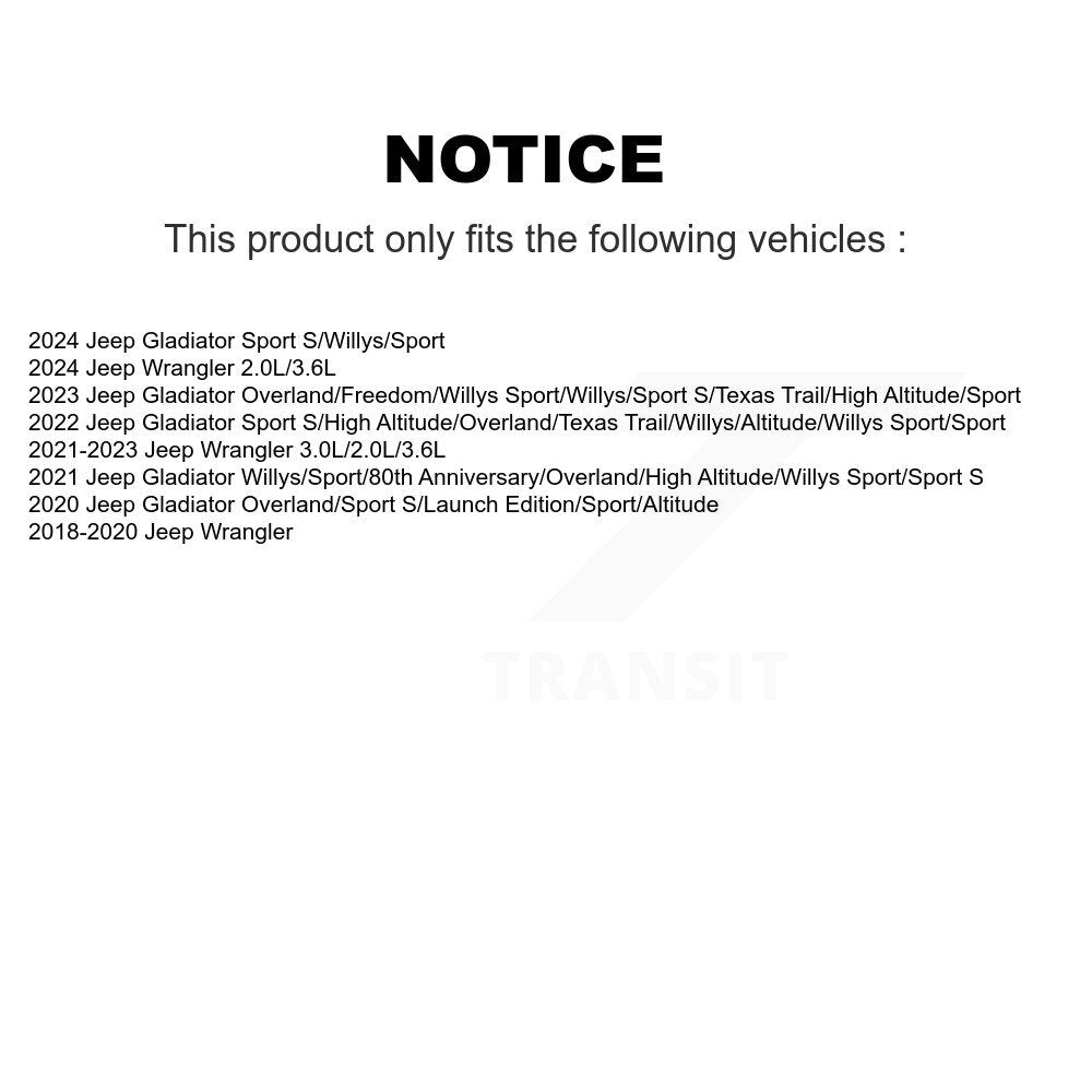 Amortisseur avant pour Jeep Wrangler Gladiator 78-37380