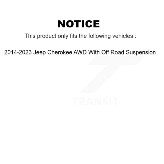 Amortisseur arrière pour Jeep Cherokee AWD 2014-2023 avec suspension tout-terrain