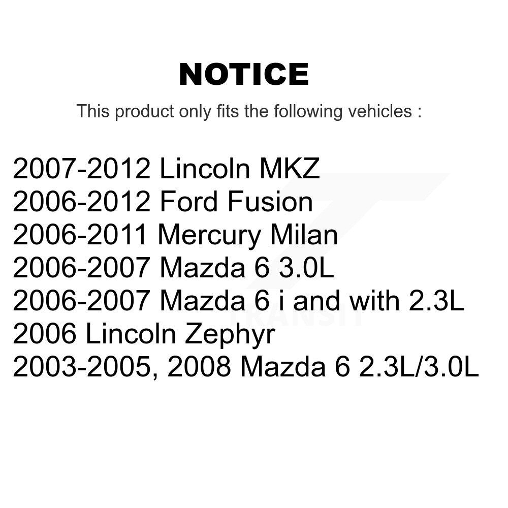Amortisseur arrière pour Ford Fusion Mazda 6 Lincoln MKZ Zephyr Mercury Milan
