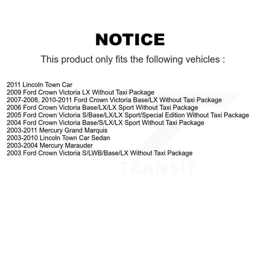 Amortisseur arrière pour Ford Crown Victoria Lincoln Town Car Mercury Grand