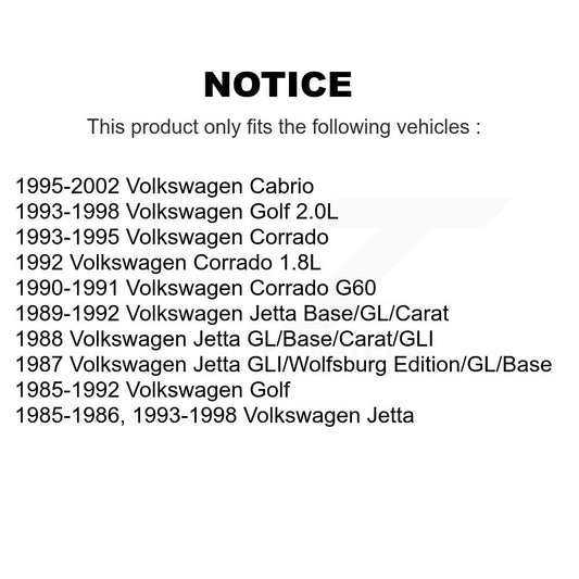 Jambe de suspension arrière pour Volkswagen Cabrio Jetta Golf Corrado 78-71265