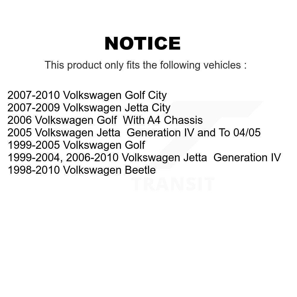 Jambe de suspension avant pour Volkswagen Jetta Golf Beetle City 78-71525
