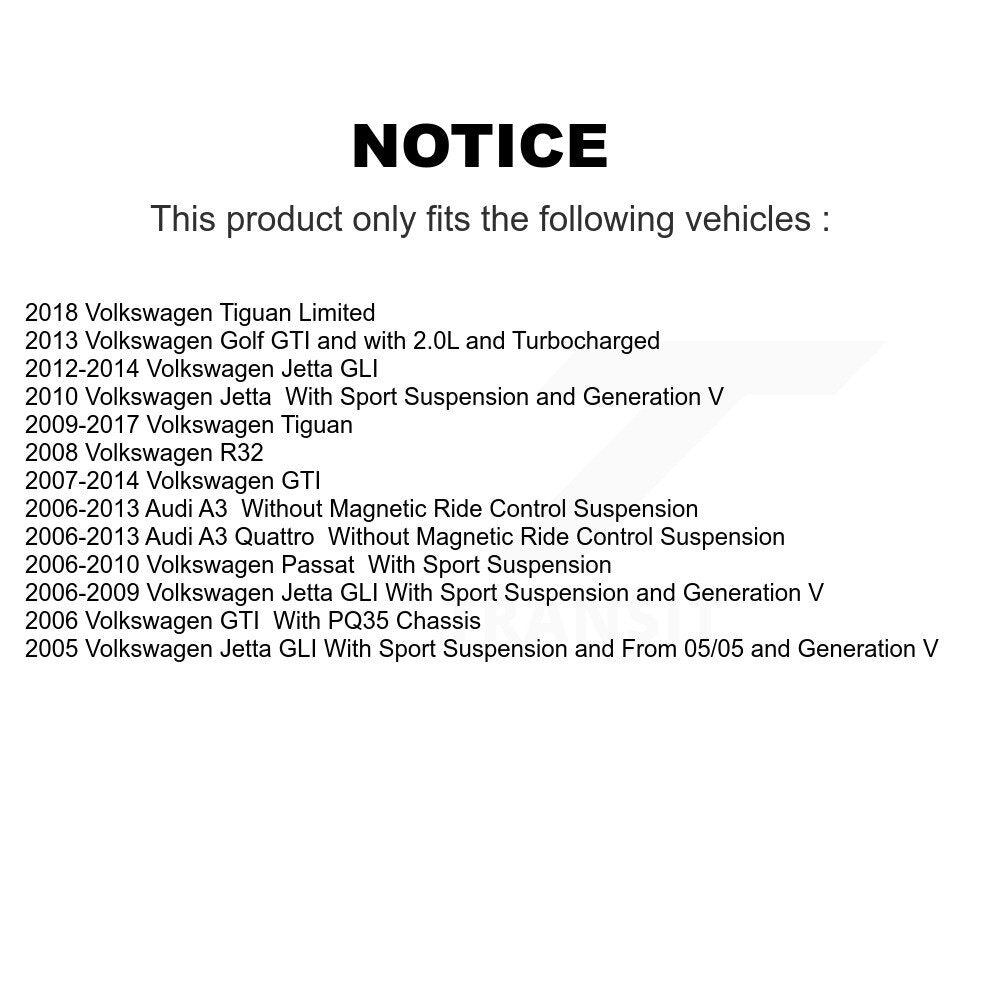 Entretoise de Suspension avant, pour Volkswagen Jetta Tiguan GTI Audi Golf Passat A3 R32
