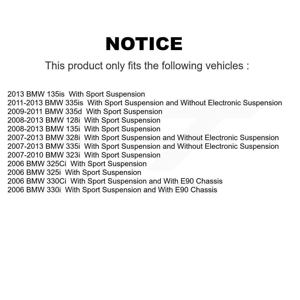 Jambe de Suspension avant gauche pour BMW 328i 335i 128i 323i 135i 325i 330i 335is