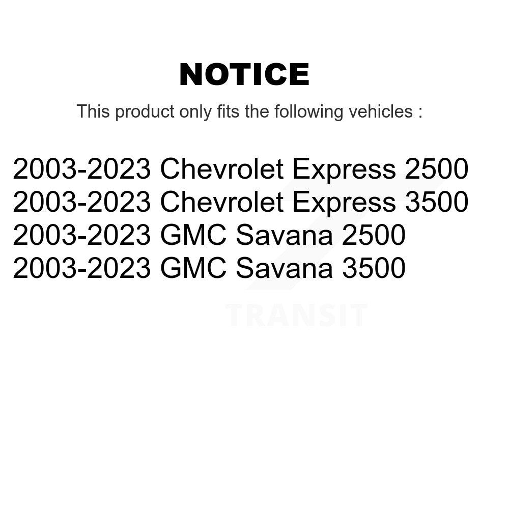 Amortisseur avant pour GMC Chevrolet Savana 2003 Express 2023, 2500 – 3500