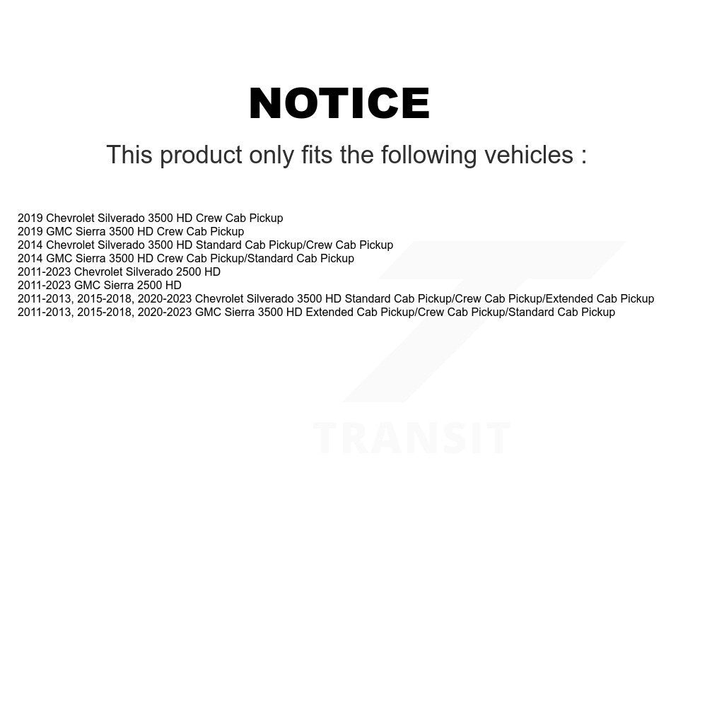 Amortisseur arrière pour GMC Chevrolet Sierra 2500 HD Silverado 3500 78-911303