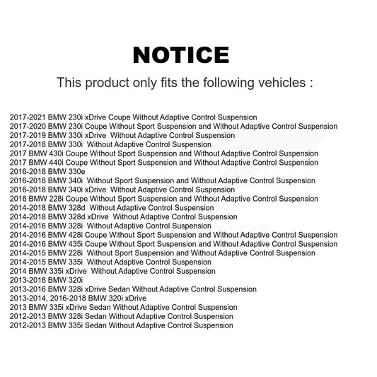 Amortisseur arrière pour BMW 328i xDrive 330i 320i 328d 340i 230i 335i 228i 435i