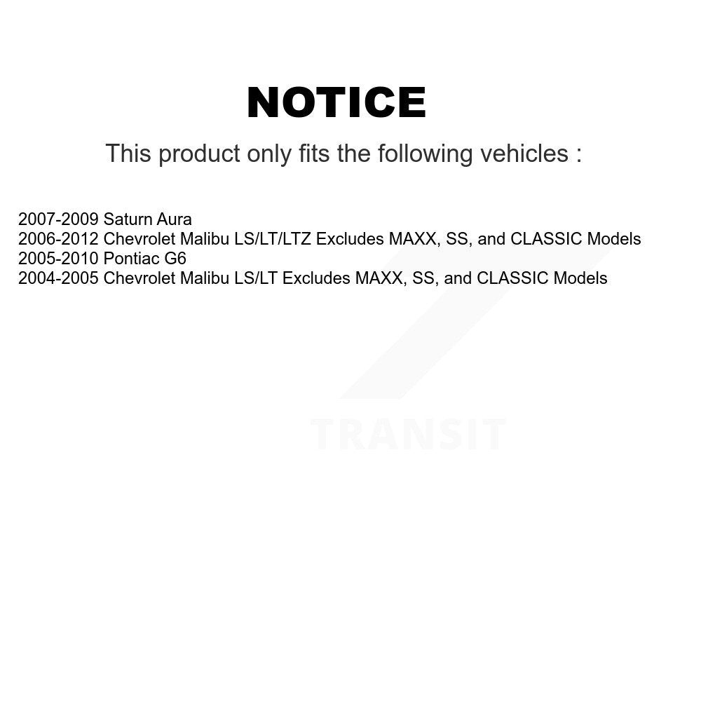 Ensemble de ressorts hélicoïdaux de jambe de force de Suspension avant droite, pour Chevrolet Malibu Pontiac