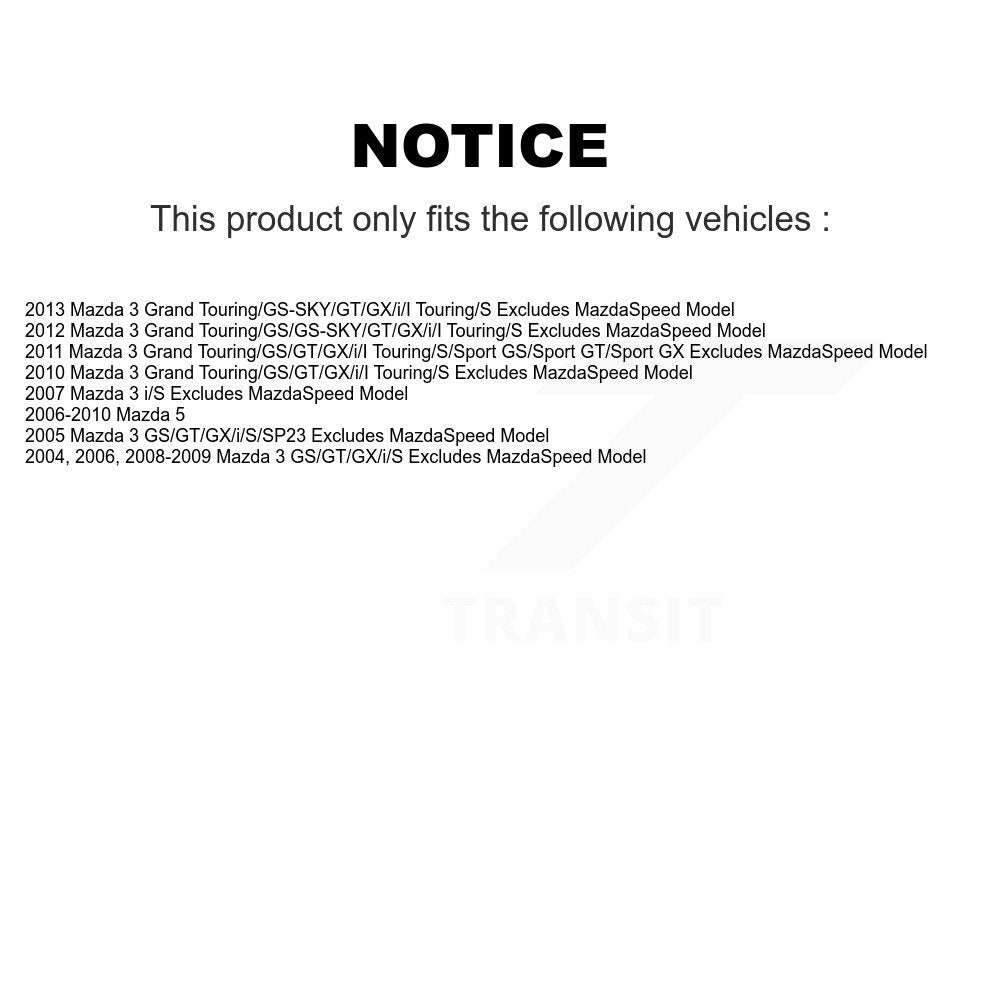 Ensemble de ressorts hélicoïdaux de jambe de force de Suspension avant gauche, pour Mazda 3 5 78A-11681