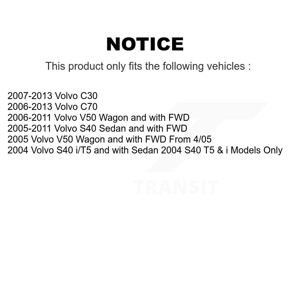 Ensemble de ressorts hélicoïdaux de jambe de force de Suspension avant gauche, pour Volvo S40 C30 V50 C70