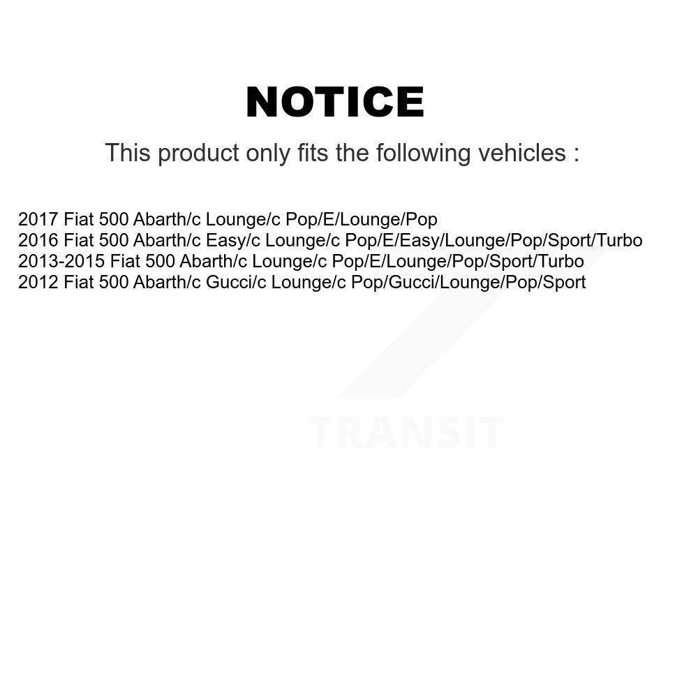 Ensemble de ressorts hélicoïdaux de jambe de suspension avant gauche pour Fiat 500 78A-13551