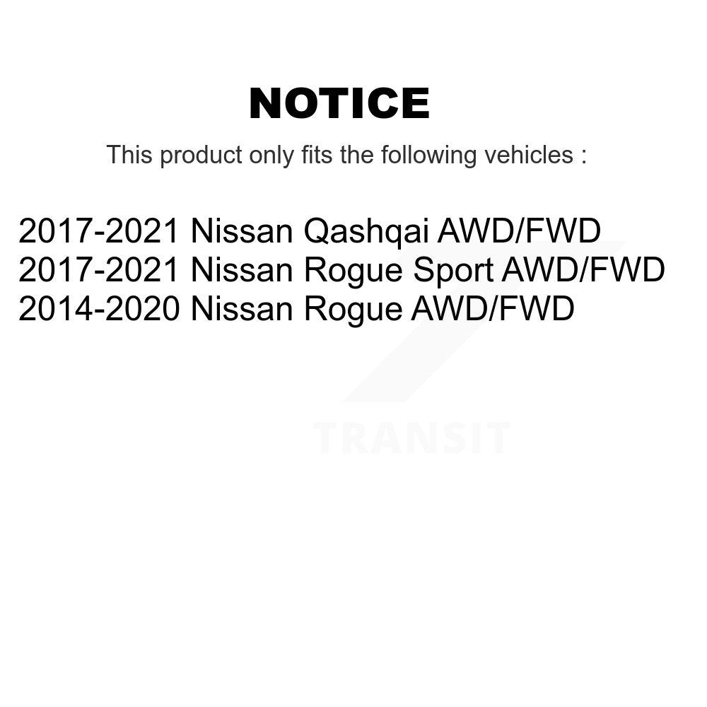Ensemble de ressorts hélicoïdaux de contrefiche de Suspension avant gauche, pour Nissan Rogue Sport Qashqai