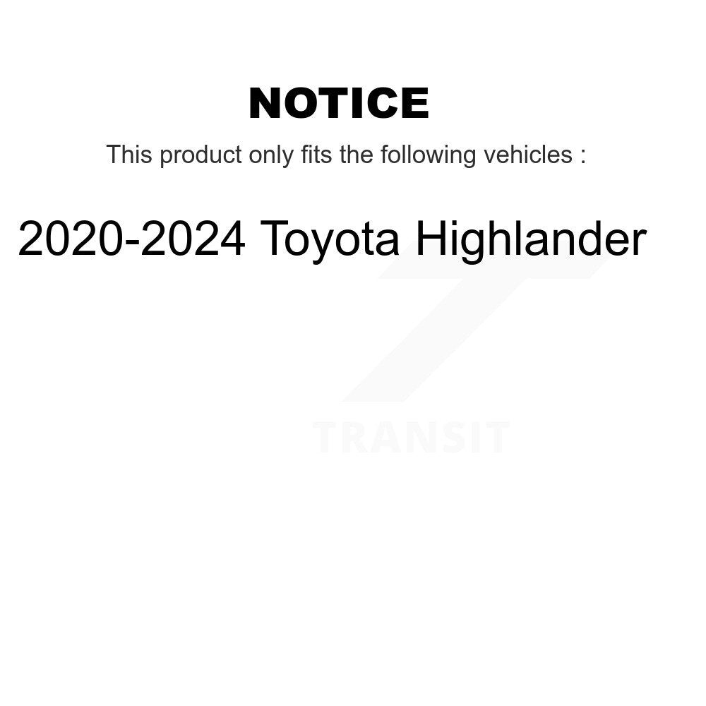 Assemblage à ressort de suspension avant droite pour 20-24 Toyota Highlander