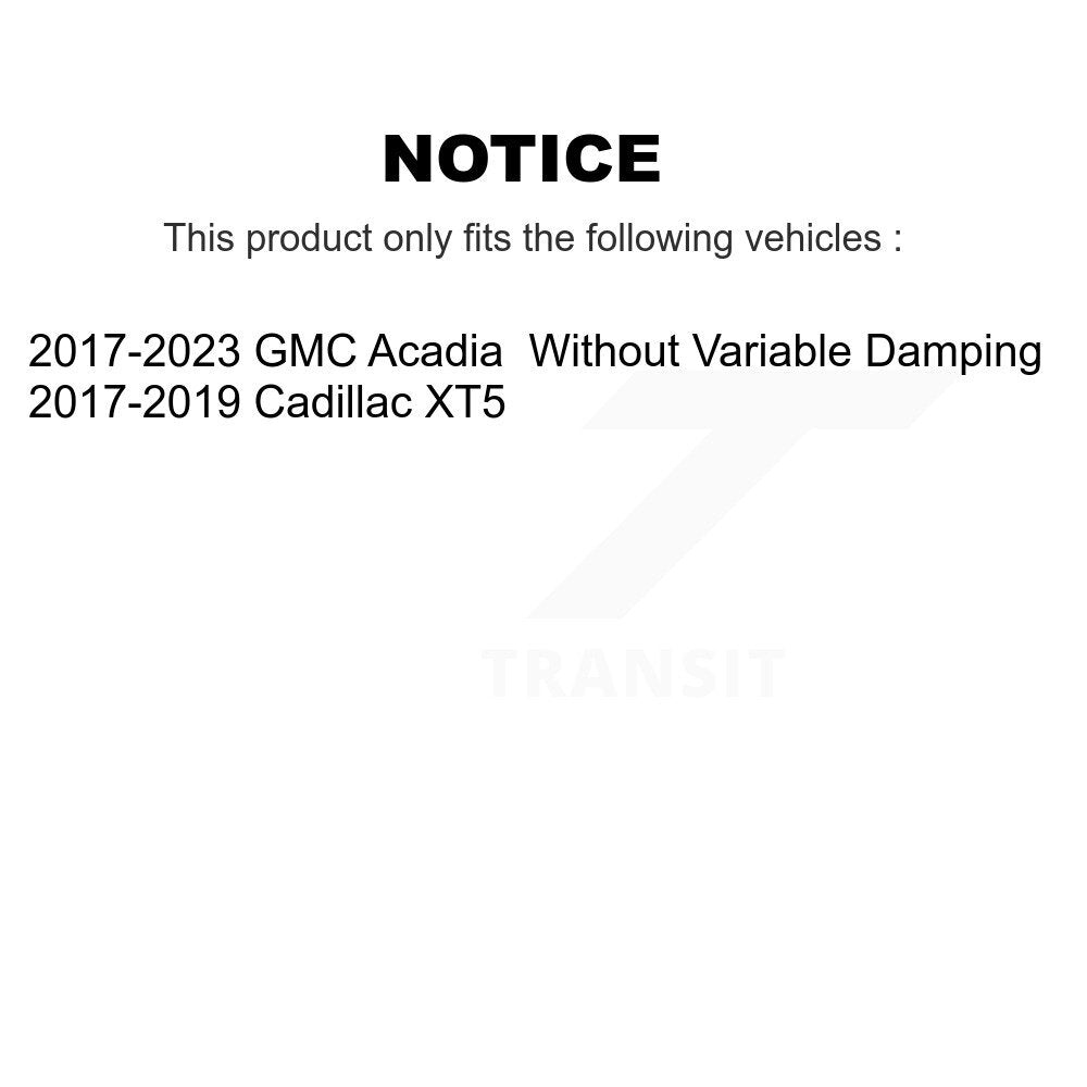 Ensemble de ressorts hélicoïdaux de jambe de force de Suspension avant droite, pour GMC Acadia Cadillac XT5