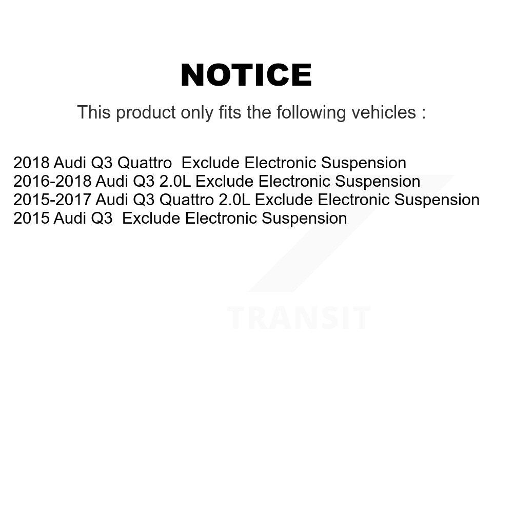 Ensemble de ressorts hélicoïdaux de jambe de suspension avant, pour Audi Q3 Quattro 78A-14050