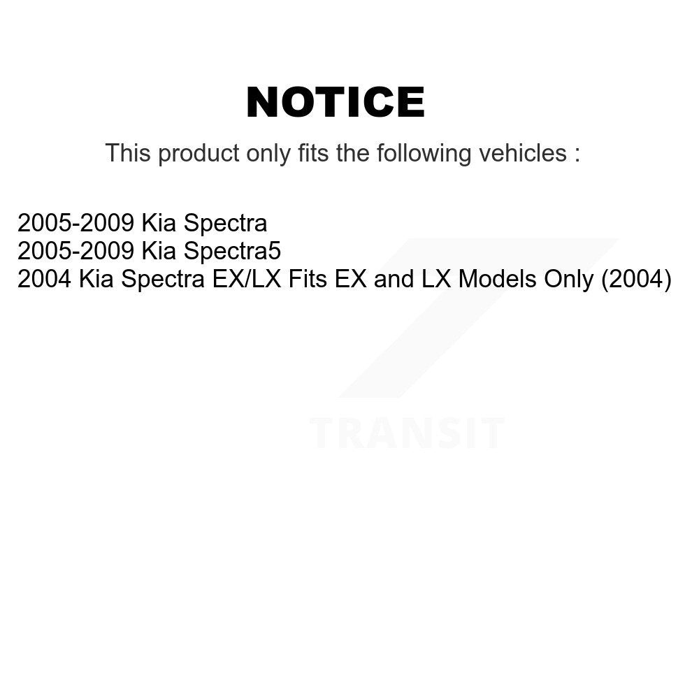 Ensemble de ressorts hélicoïdaux de jambe de force de Suspension arrière droite, pour Kia Spectra Spectra5