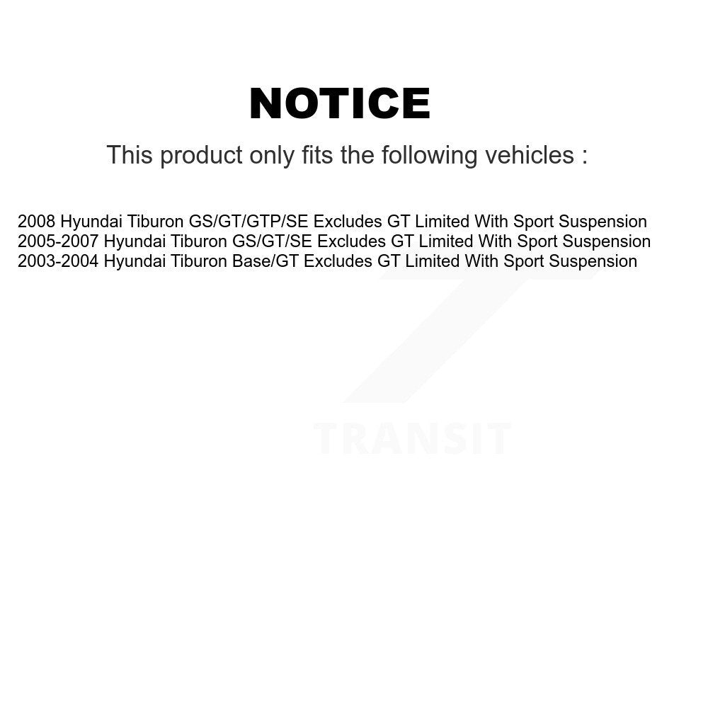 Ensemble de ressort hélicoïdal de jambe de force de Suspension arrière droite pour Hyundai Tiburon 78A-15082