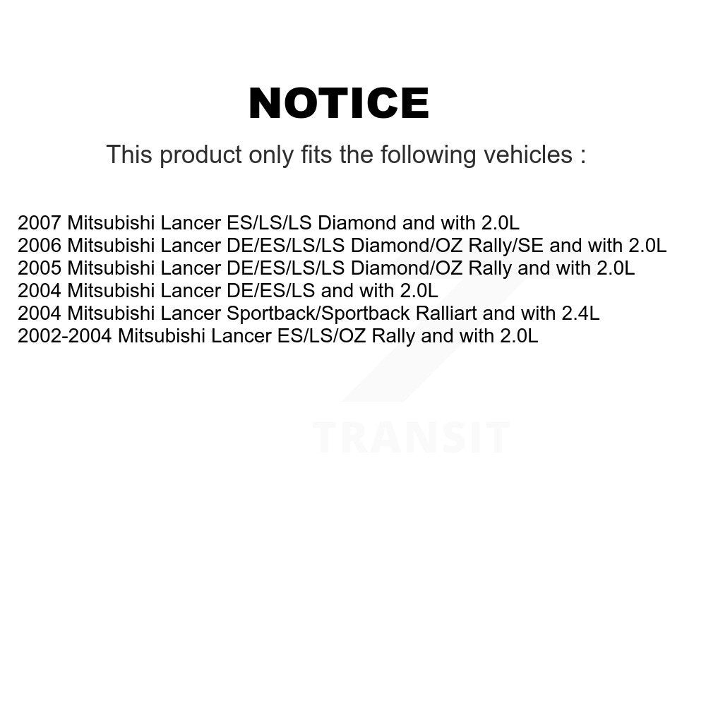 Ensemble de ressort hélicoïdal de jambe de suspension arrière pour Mitsubishi Lancer 78A-16010