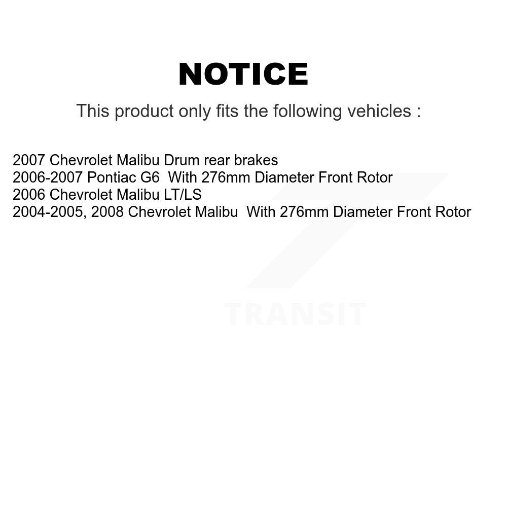 Rotor de frein à disque avant (1 pièce seulement) pour Chevrolet Malibu Pontiac G6 8-580244