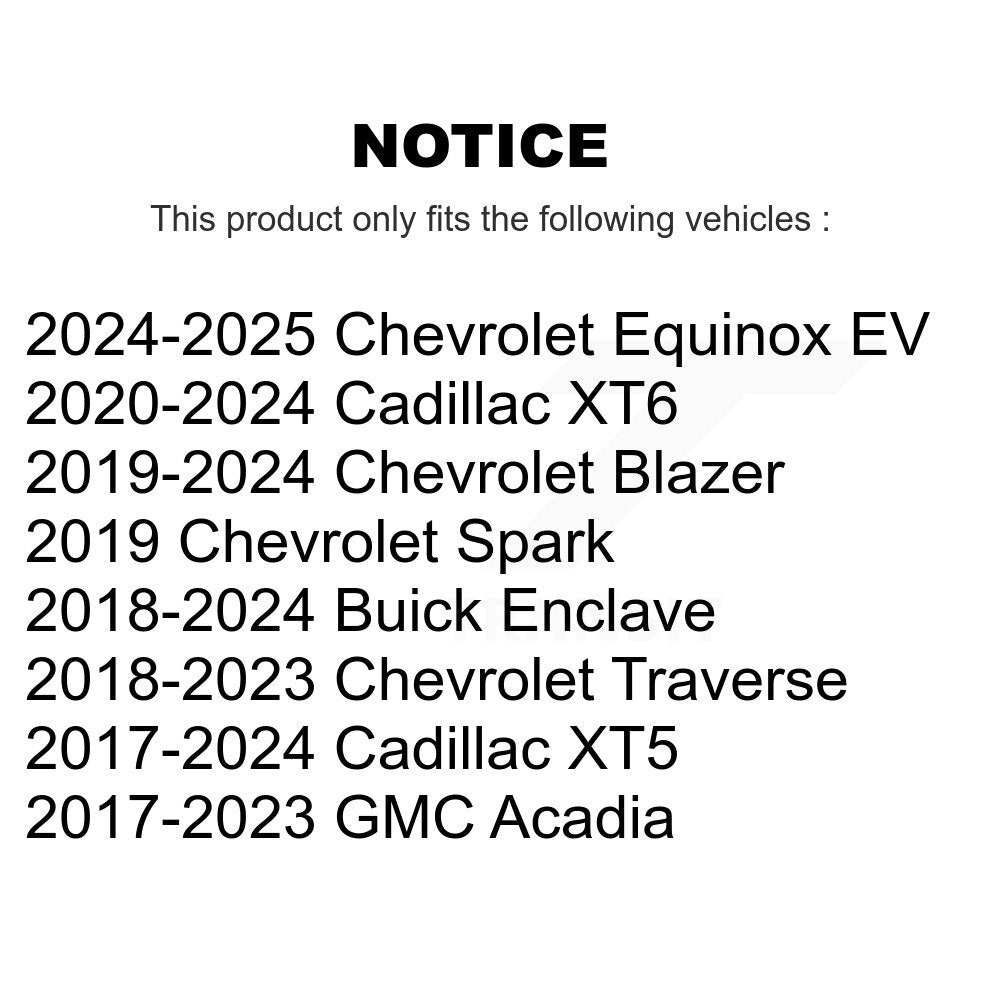 Rotor de frein à disque arrière (1 pièce seulement) pour Chevrolet Cadillac XT5 Traverse GMC XT