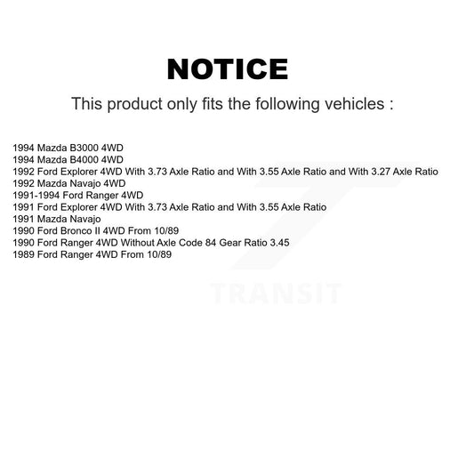 Ensemble moyeu de Rotor de frein à disque avant (1 pièce seulement) pour Ford Ranger Mazda B4000