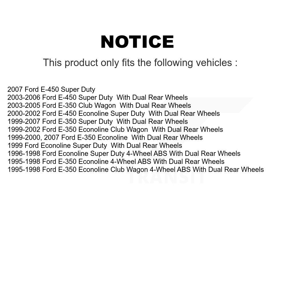 Ensemble moyeu de Rotor de frein à disque avant (1 pièce seulement) pour Ford E-350 Super Duty