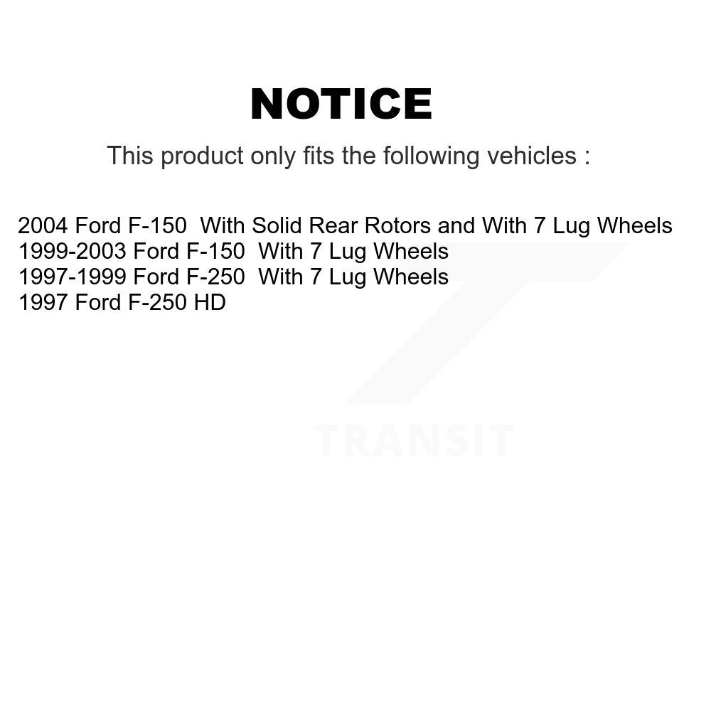 Rotor de frein à disque arrière (1 pièce seulement) pour Ford F-150 F-250 HD 8-66671