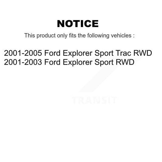 Ensemble moyeu de Rotor de frein à disque avant (1 pièce seulement) pour Ford Explorer Sport Trac