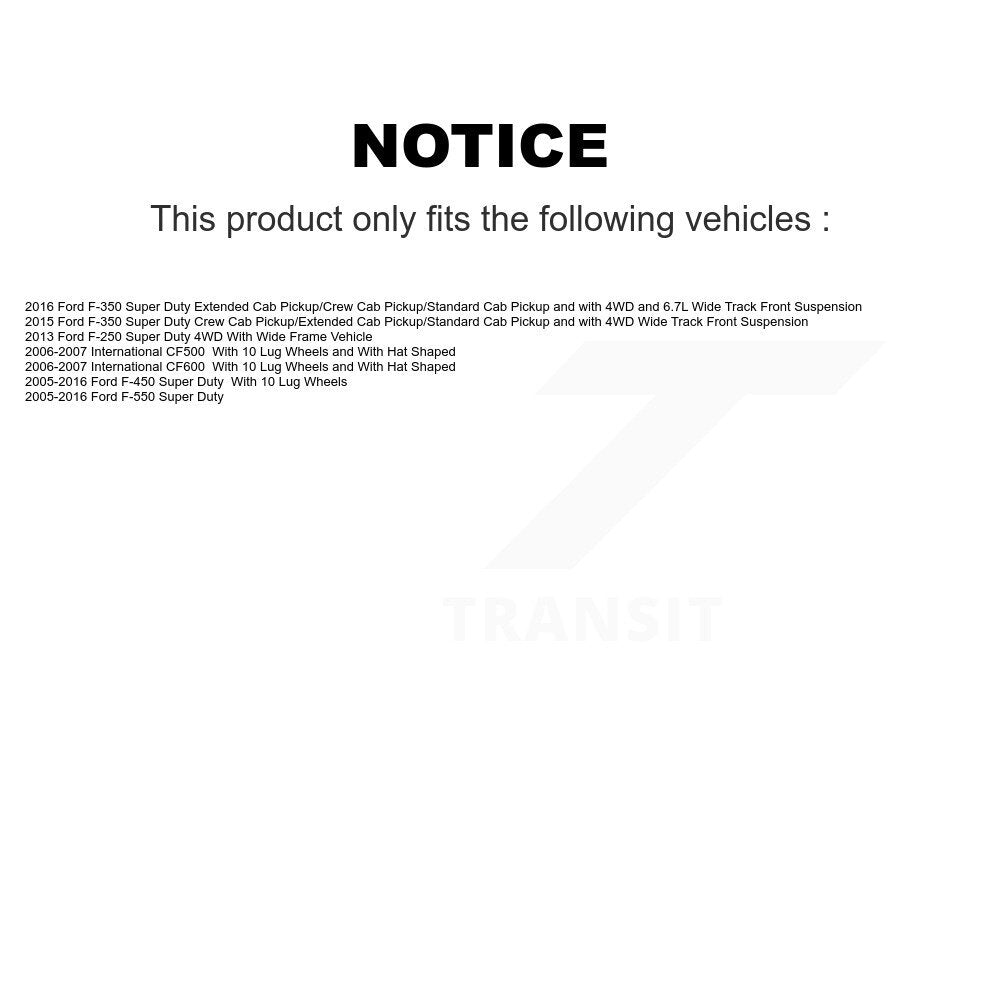 Rotor de frein à disque avant (1 pièce seulement) pour Ford F-350 Super Duty F-250 F-450