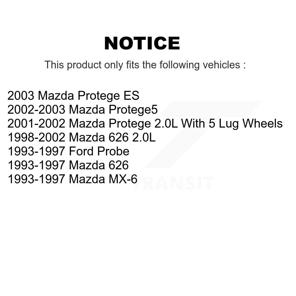 Rotor de frein à disque avant (1 pièce seulement) pour Mazda Protege Protege5 626 Ford Probe