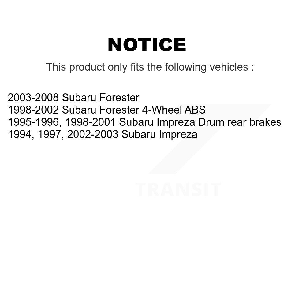 Tambour de frein arrière (1 pièce seulement) pour Subaru Forester Impreza 8-9673