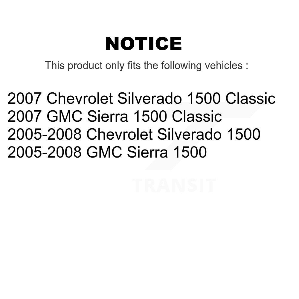 Tambour de frein arrière (1 pièce seulement) pour Chevrolet GMC Silverado 1500 Sierra Classic