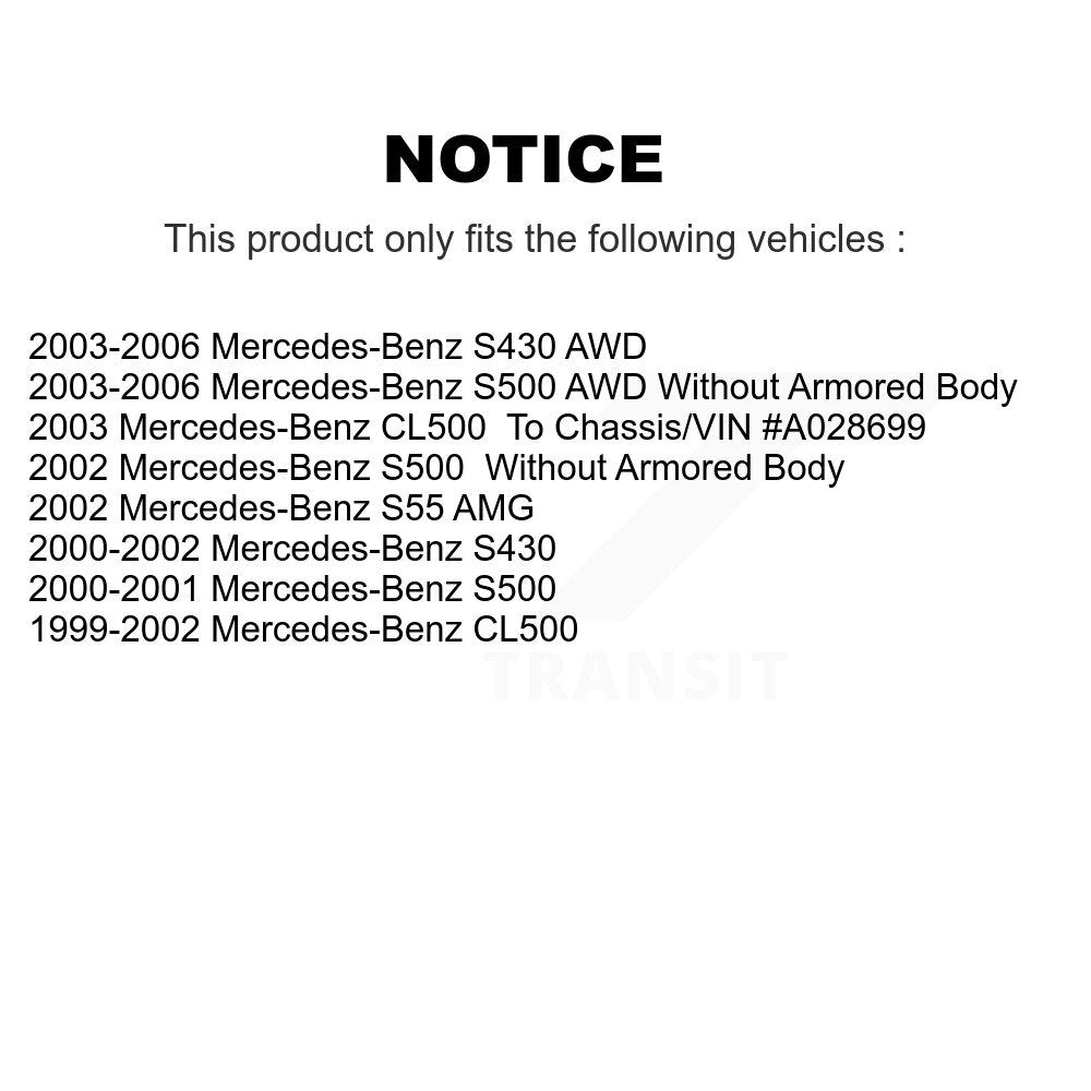 Rotor de frein à disque arrière (1 pièce seulement) pour Mercedes-Benz S430 S500 CL500 S55 AMG