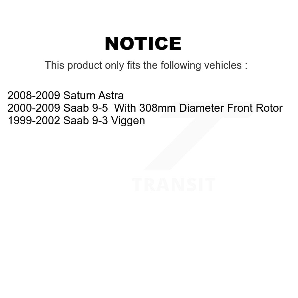 Rotor de frein à disque avant (1 pièce seulement) pour Saturn Astra Saab 9-5 9-3 8-980057