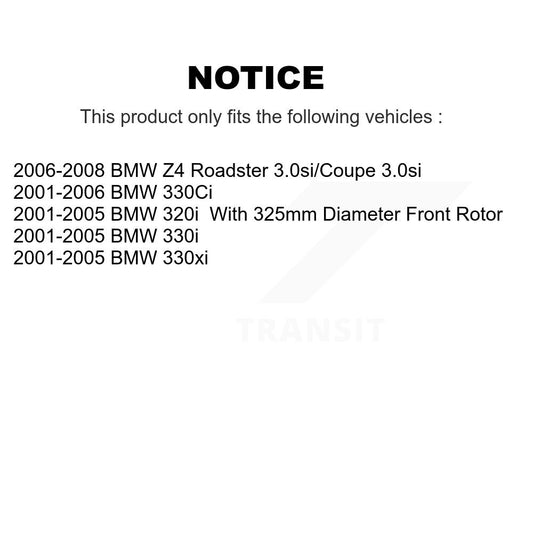 Rotor de frein à disque avant (1 pièce seulement) pour BMW 330Ci Z4 320i 330i 330xi 8-980096