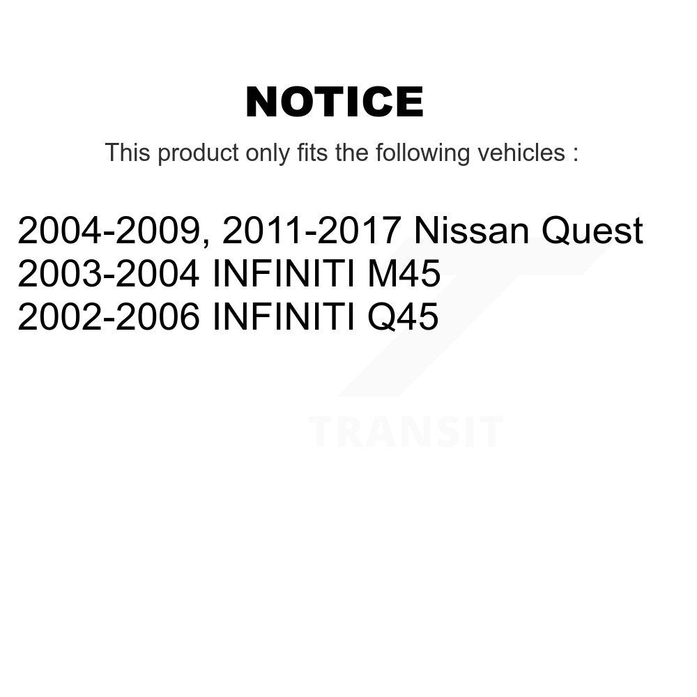 Rotor de frein à disque avant (1 pièce seulement) pour Nissan Quest INFINITI Q45 M45 8-98011