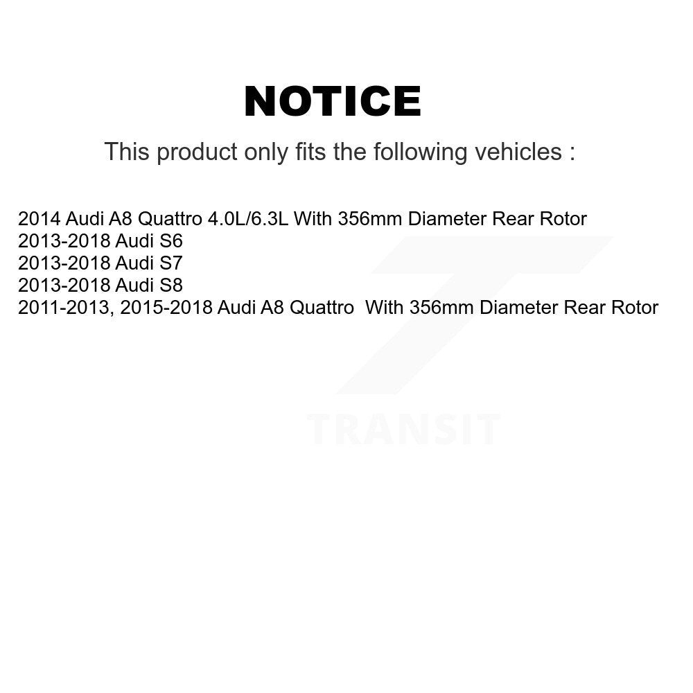 Rotor de frein à disque arrière (1 pièce seulement) pour Audi A8 Quattro S6 S7 S8 8-980878