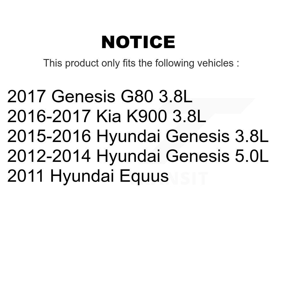 Rotor de frein à disque avant (1 pièce seulement) pour Hyundai Genesis G80 Equus Kia K900