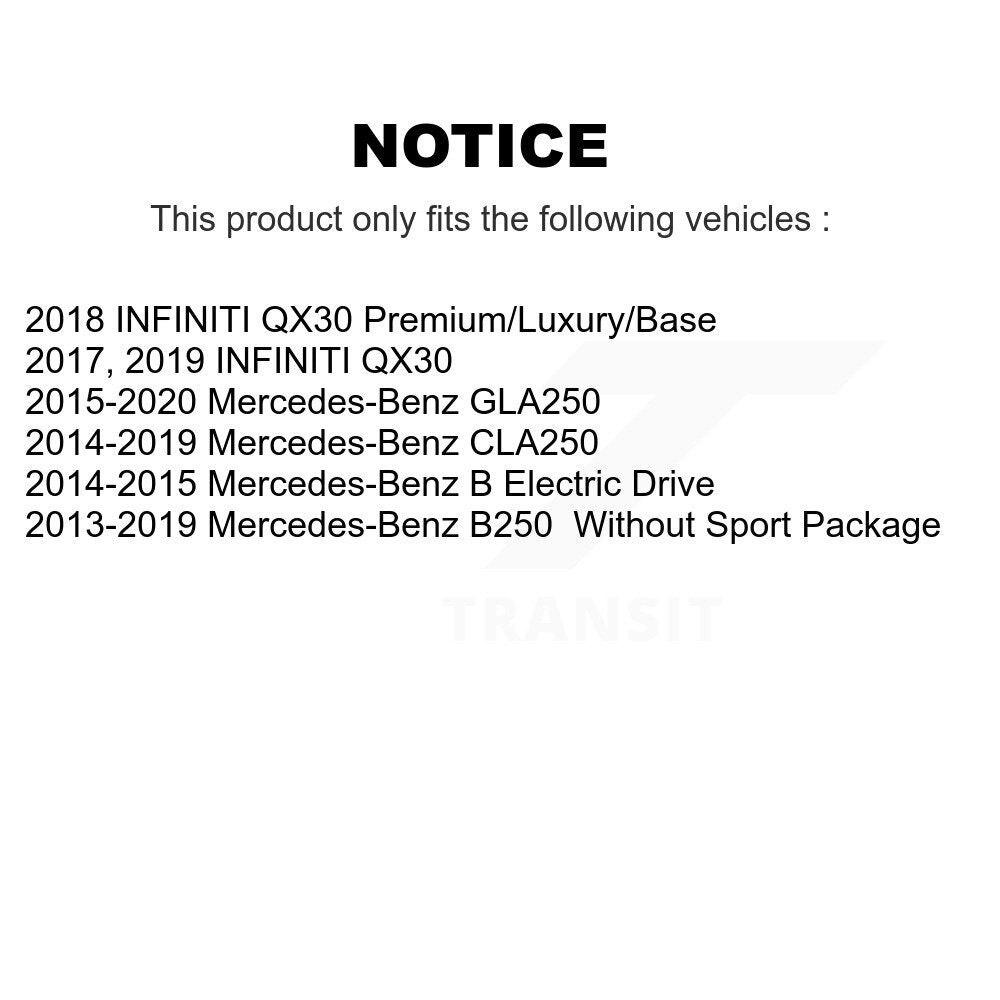 Rotor de frein à disque avant (1 pièce seulement) pour Mercedes-Benz GLA250 CLA250 B250 QX30