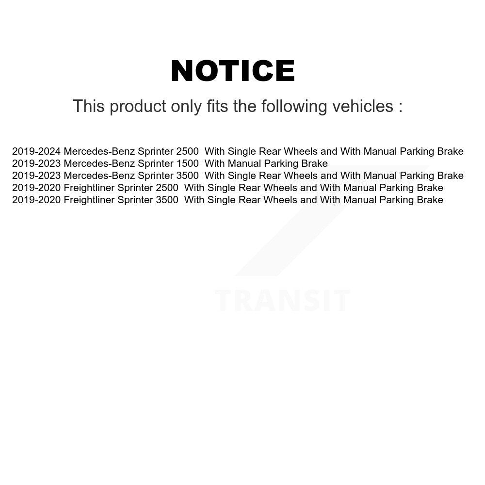 Rotor de frein à disque arrière (1 pièce seulement) pour Mercedes-Benz Sprinter 2500 3500 1500